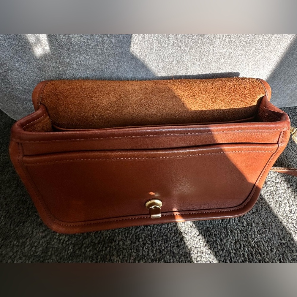 VINTAGE COACH BRITISH TAN CROSSBODY PENNY BAG  9755 - Picture 8 of 17